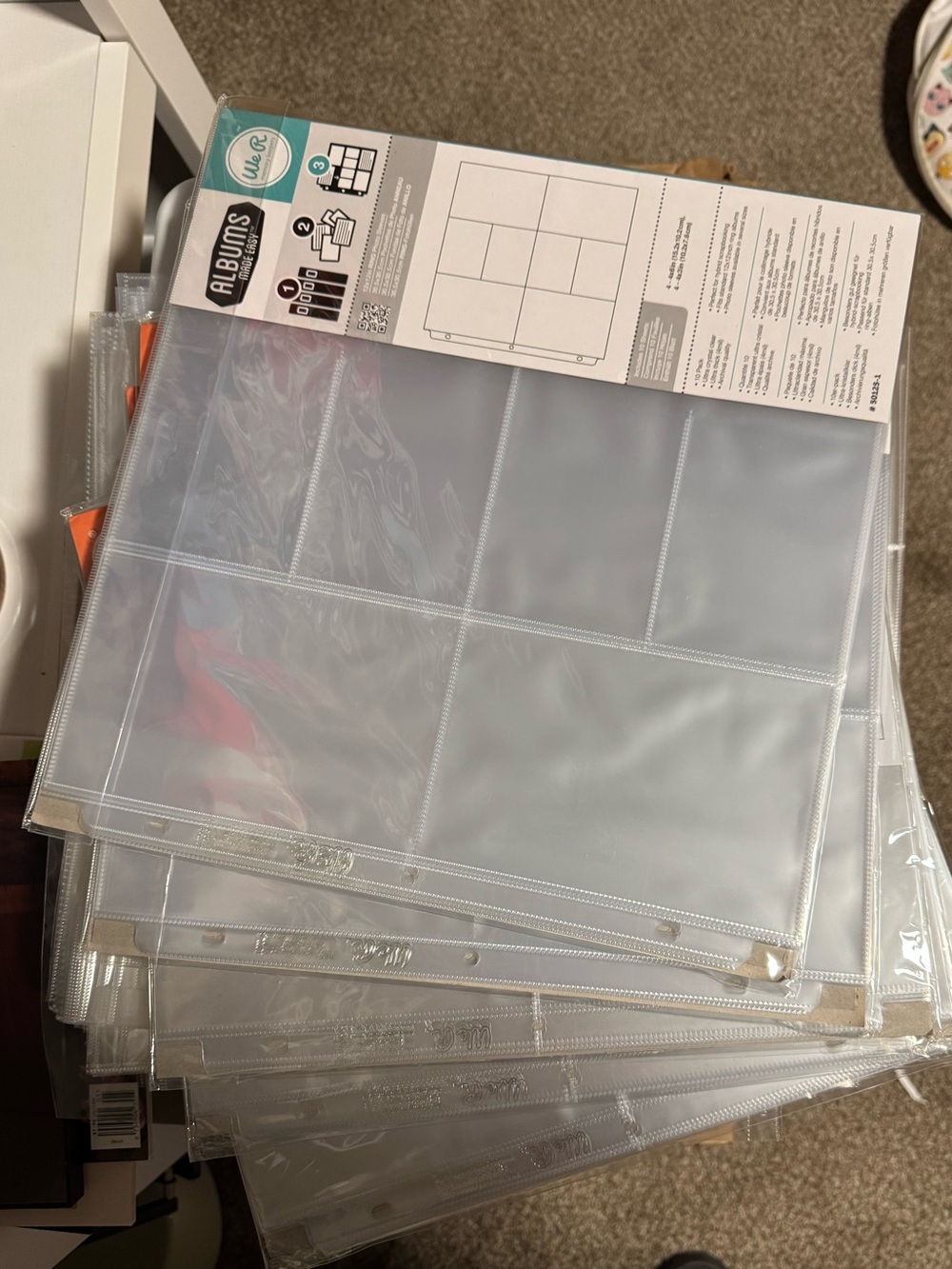 Huge stash of scrapbooking pocket page protectors